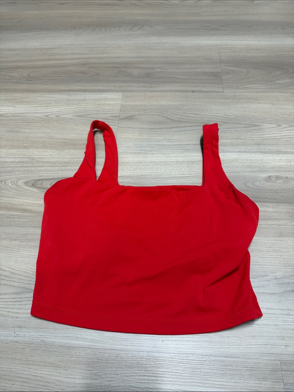 CRZ Yoga Women’s Red Square-Neck Crop Tank Top